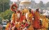 Sadhus on golden Thrones