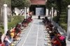 Children eating at the Ashram