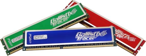 Crucial Ballistix Tracer DDR3 6GB 1600MHz Triple-Channel Memory Kit