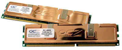 OCZ 1GB (2x512MB) PC4000EL Dual-Channel Kit
