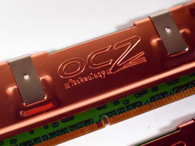 OCZ PC4000 EL 512MB Dual Channel Kit - Closeup