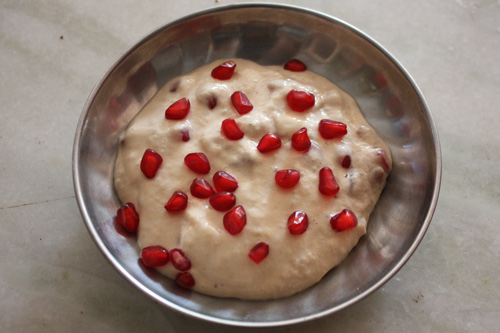 Banana Mousse with Pomegranate