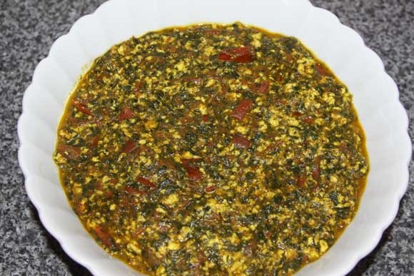Palak Paneer with Tomatoes