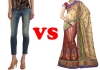 Jeans vs Sari