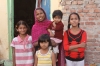 The girls with their mother and sister