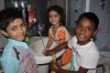 Pranshu, Apra and Guddu washing the Tiger